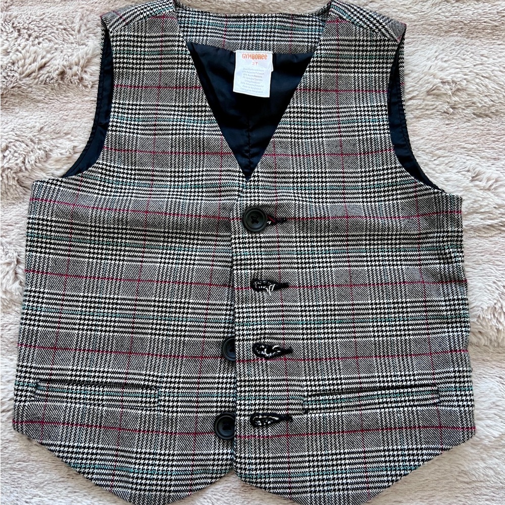 Men's Gray Plaid Vest